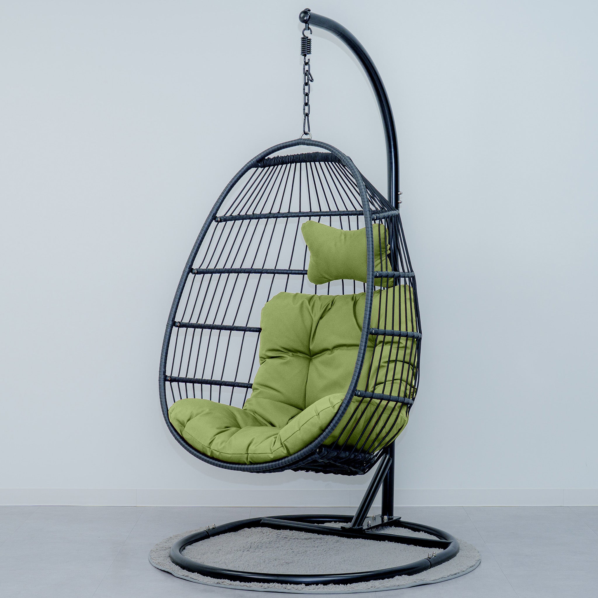 Crush S 1人掛け折り畳みハンギングチェア｜省スペース・90kg